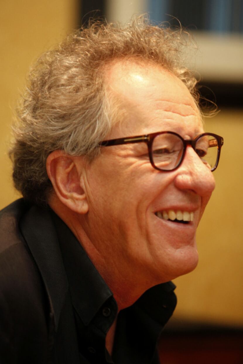 Actor Geoffrey Rush pictured at a press conference for the movie The Book Thief on November...