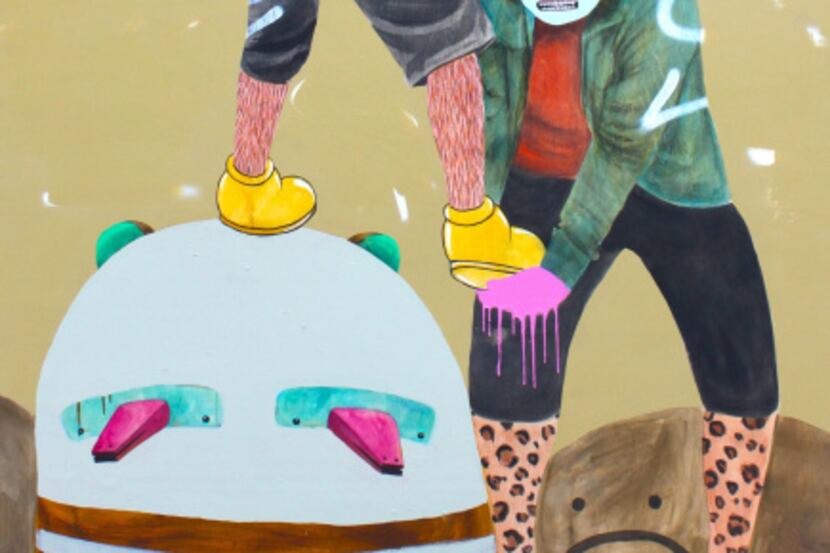 Carlos Donjuan, Lift Off, 2012, Mixed media on birch panel, 72" x 48"