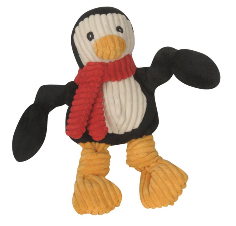 The Penguin toy for dogs, from the Huggle Hounds’ Holiday Knottie collection, is made of...