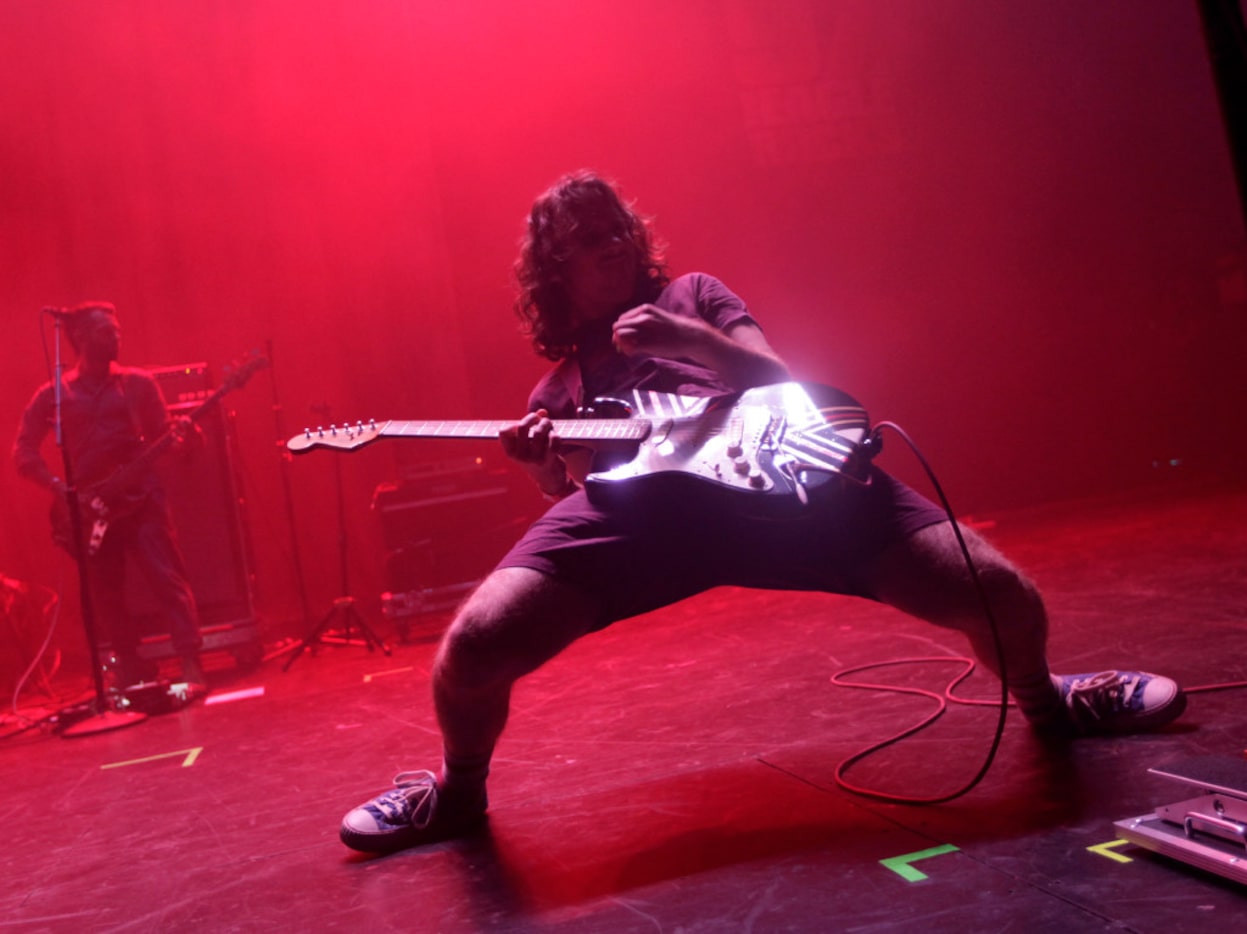 AWOLNATION performs during the "How The EDGE Stole Christmas" show at Verizon Theatre in...