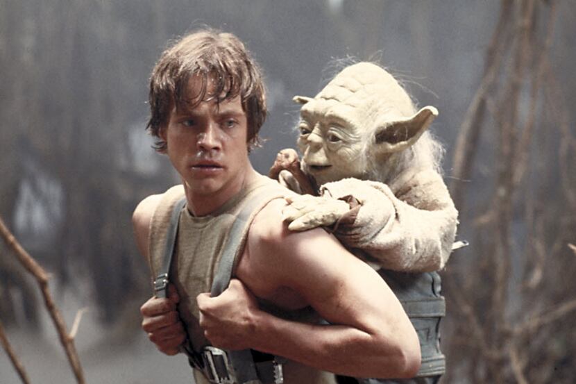 FILE - This image provided by Lucasfilm Ltd. shows Mark Hamill as Luke Skywalker and the...