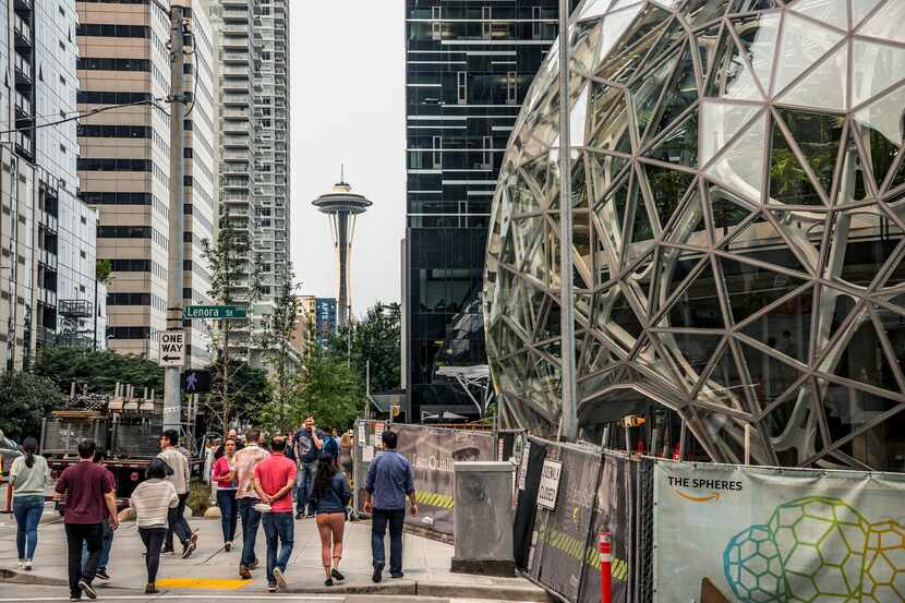 Amazon's Seattle headquarters is spread across 33 buildings. 