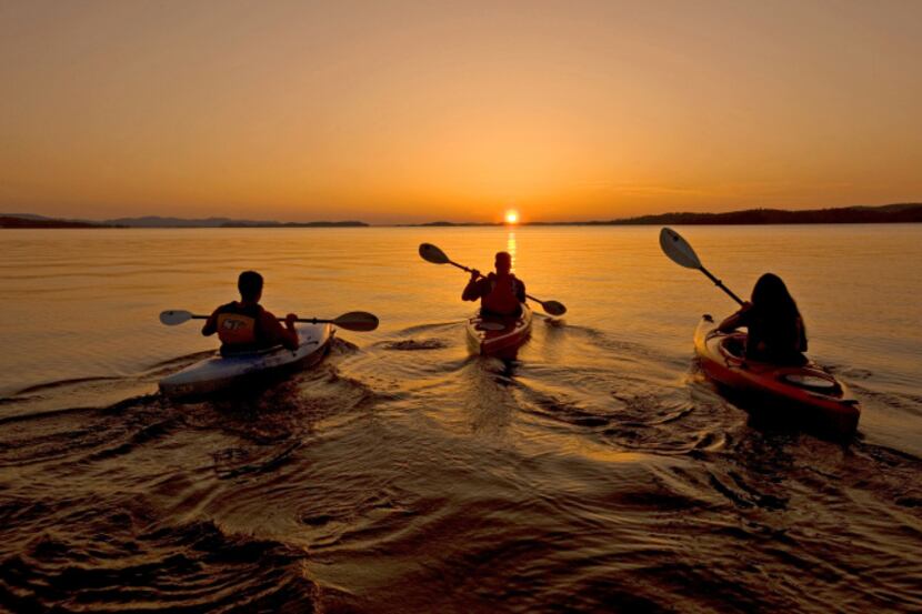 Lake Ouachita State Park "interpreters" host guided kayak tours on Lake Ouachita, followed...