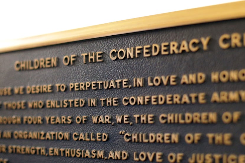 The "Children of the Confederacy" plaque is displayed near the rotunda at the state Capitol...