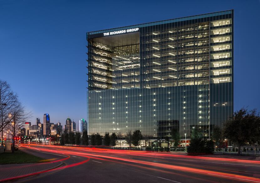 The Richards Group Building, looking over the North Central Expressway, designed by Ron...