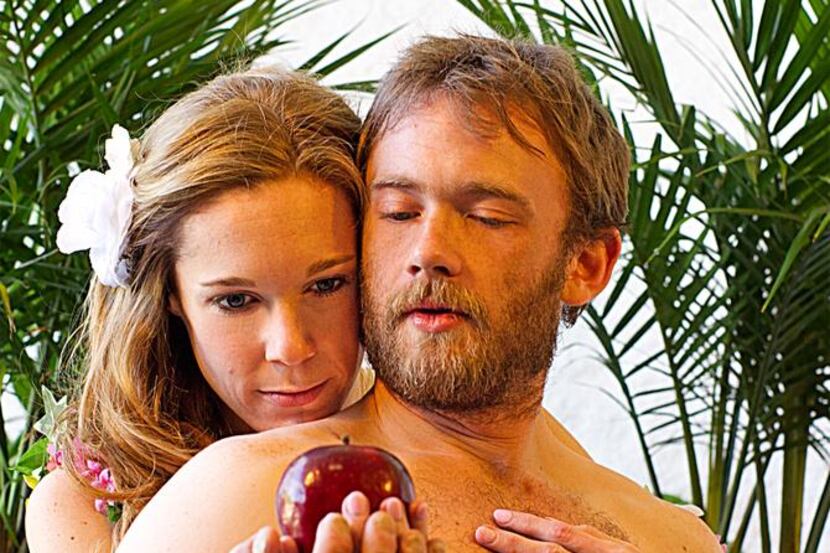
Catherine D. DuBord and Austin Tindle have the title roles in The Diaries of Adam & Eve.
