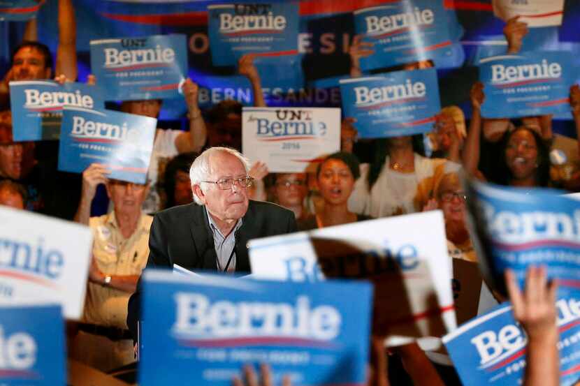 
Democratic presidential candidate Bernie Sanders spoke out against police brutality, income...