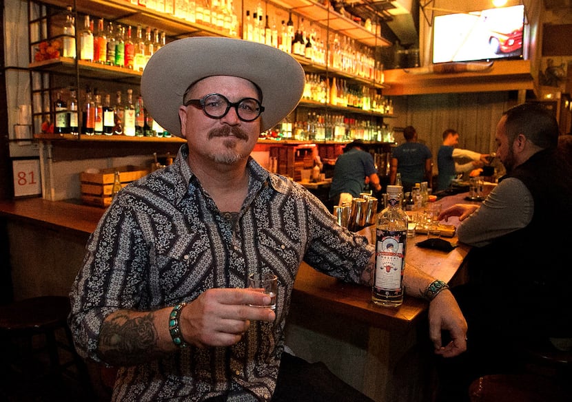 Shad Kvetko, one of the owners of Las Almas Rotas in Dallas, offers a brisket mezcal created...