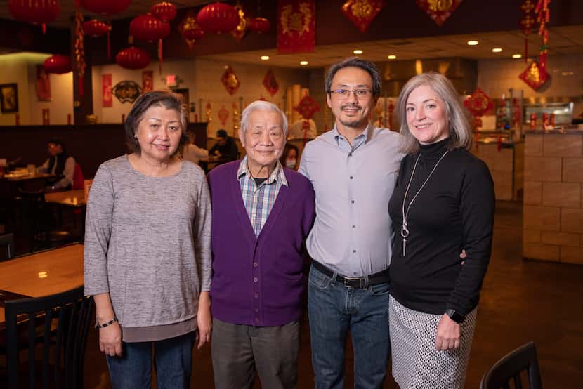 Jeng Chi founders Mei Teng, far-left, and Yuan Teng, with their son Francisco Teng and his...