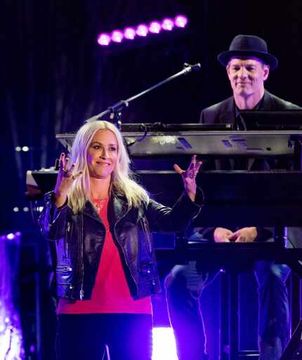 Alanis Morissette performs her new song "Rest" during the "Linkin Park And Friends Celebrate...
