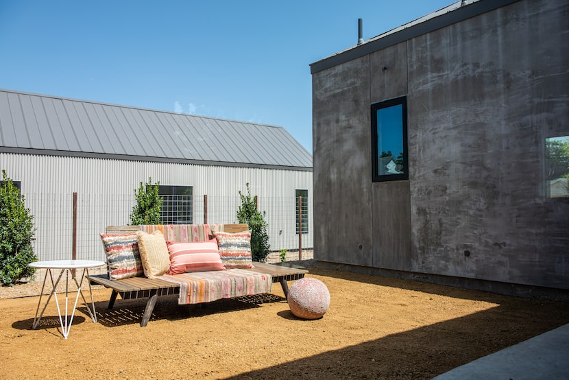 Each of the houses has an outdoor courtyard.