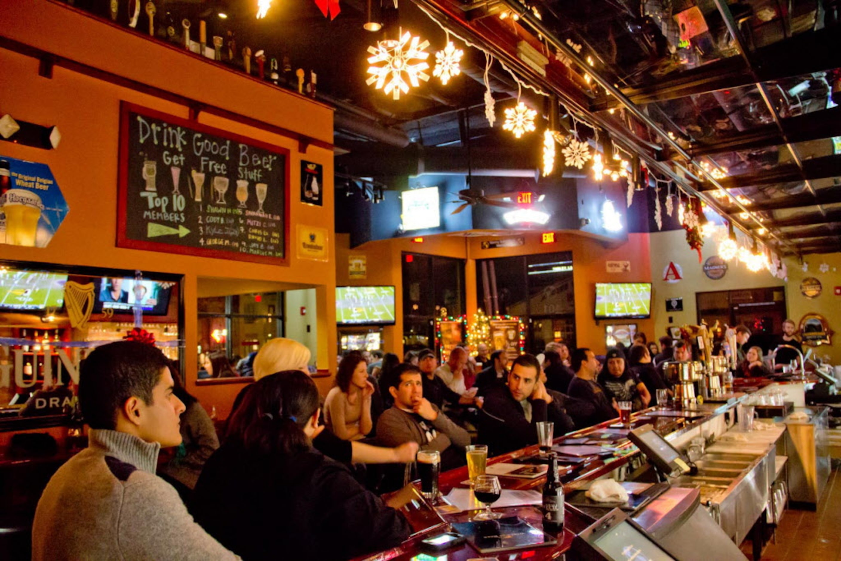 Recently opended World of Beer near SMU drew a big crowd for the Cowboy season ending game...