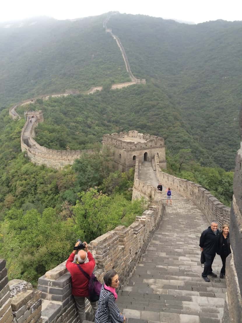 A view of the Mutianyu section of the Great Wall of China.
