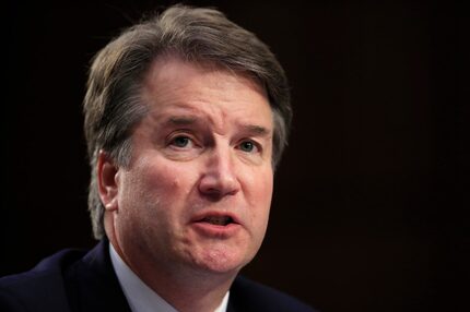  Brett Kavanaugh, testifies before the Senate Judiciary Committee on Capitol Hill in...