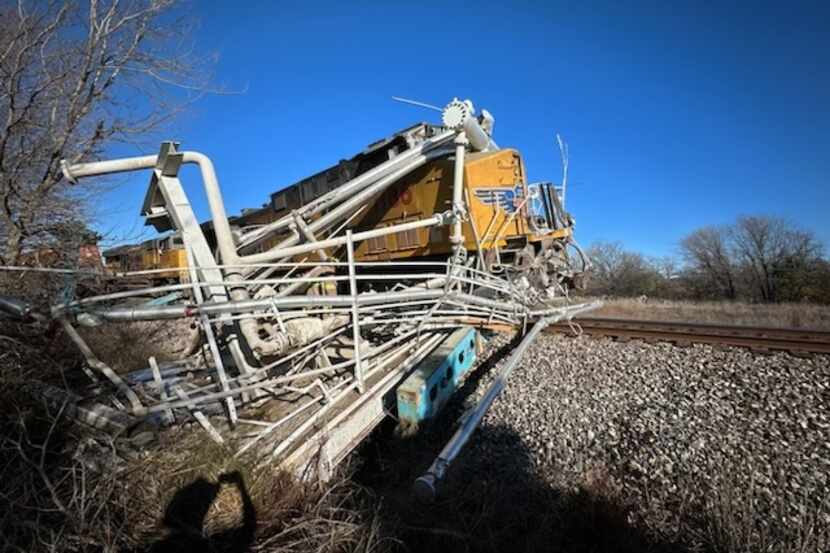 An 18-wheeler got stuck on a train track in Parker County Sunday morning, causing more than...