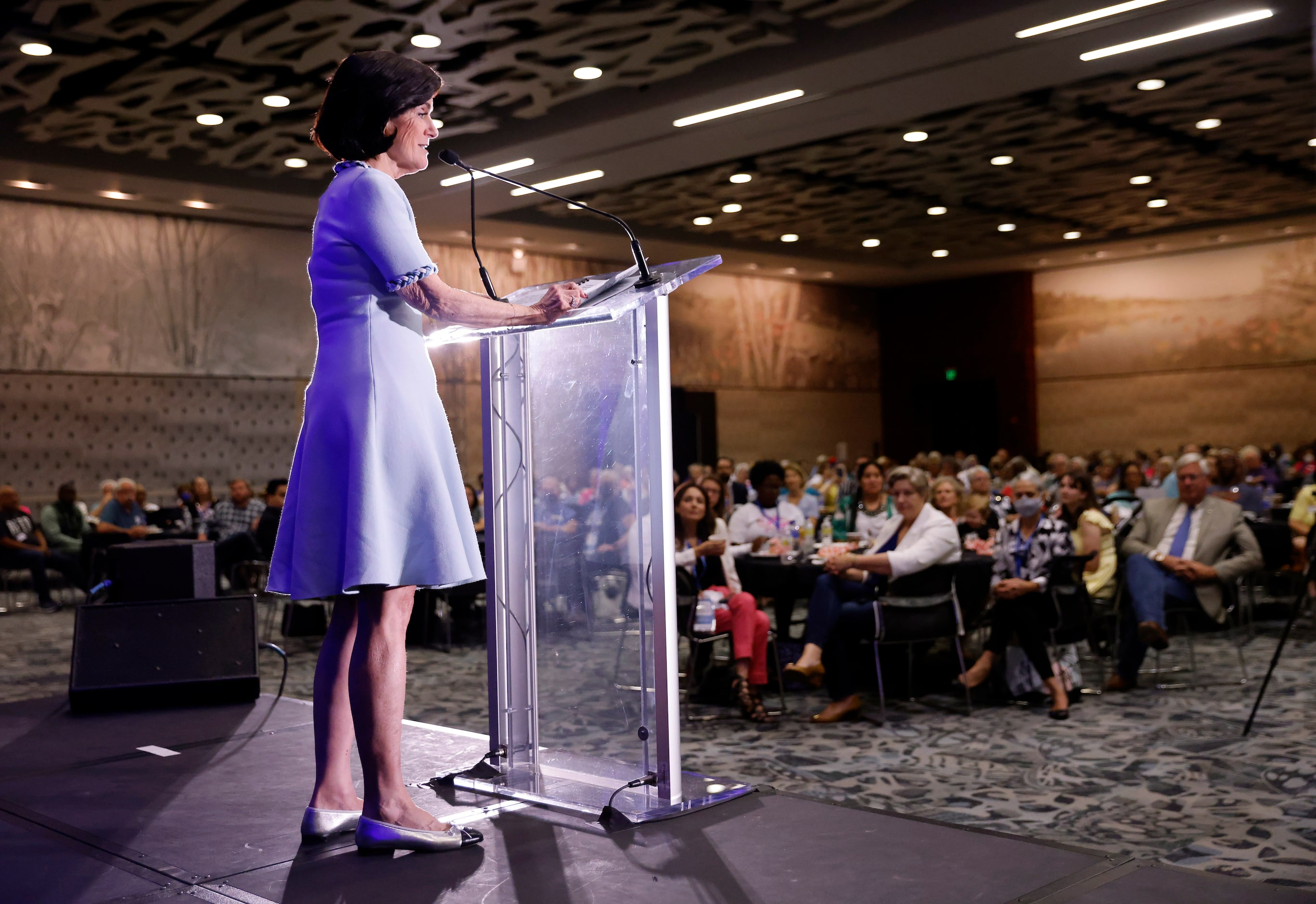 Speakers Julie Johnson, Rochelle Garza, Luci Baines Johnson, Wendy Davis during the Lady...