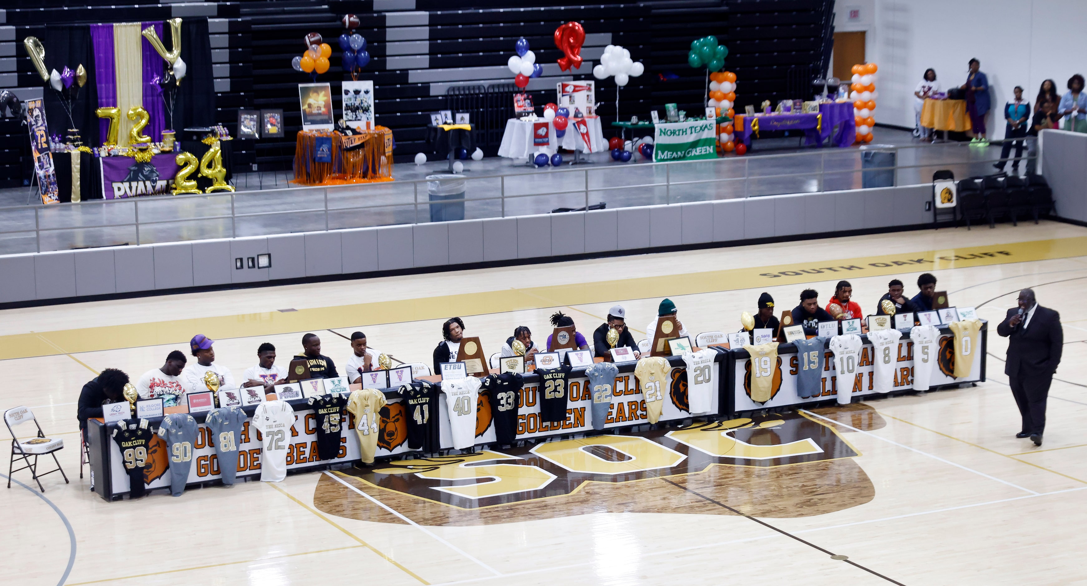 South Oak Cliff football players are honored  during the national letter of intent signing...