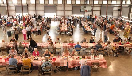 A scene from College Mound's 2019 Decoration Day. The annual event, which draws hundreds of...