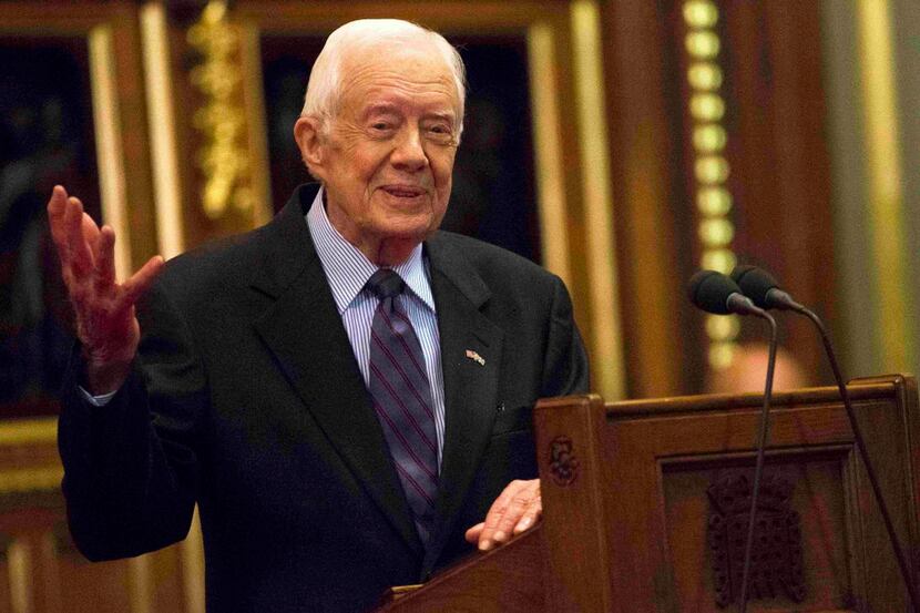  Jimmy Carter, 91, shared the news at one of his regular Sunday school classes at Maranatha...