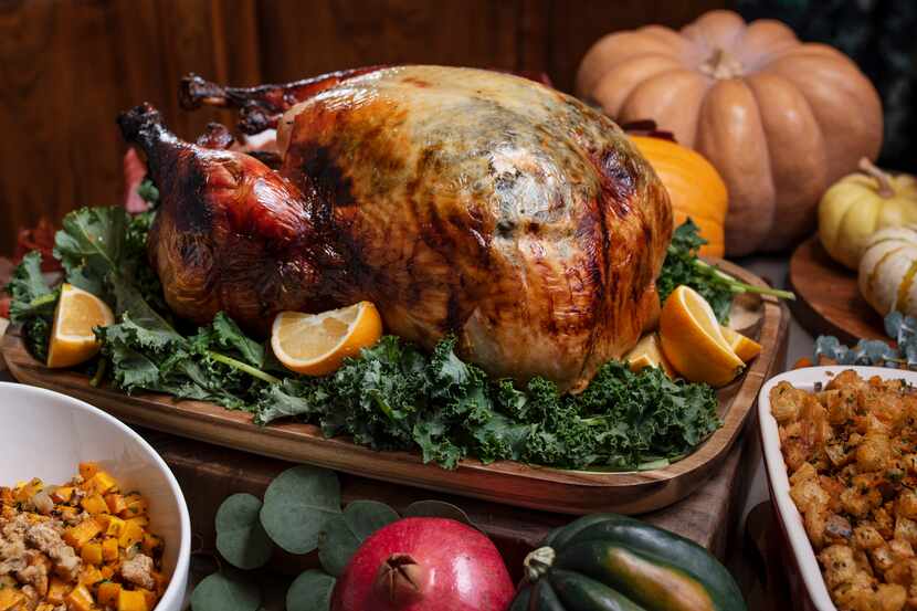 Several Irving restaurants will offer to-go Thanksgiving dinners. Pictured are items on the...