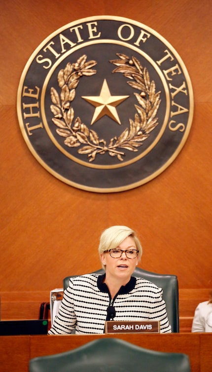 Rep. Sarah Davis during a House Committee General Investigating and Ethics public hearing in...