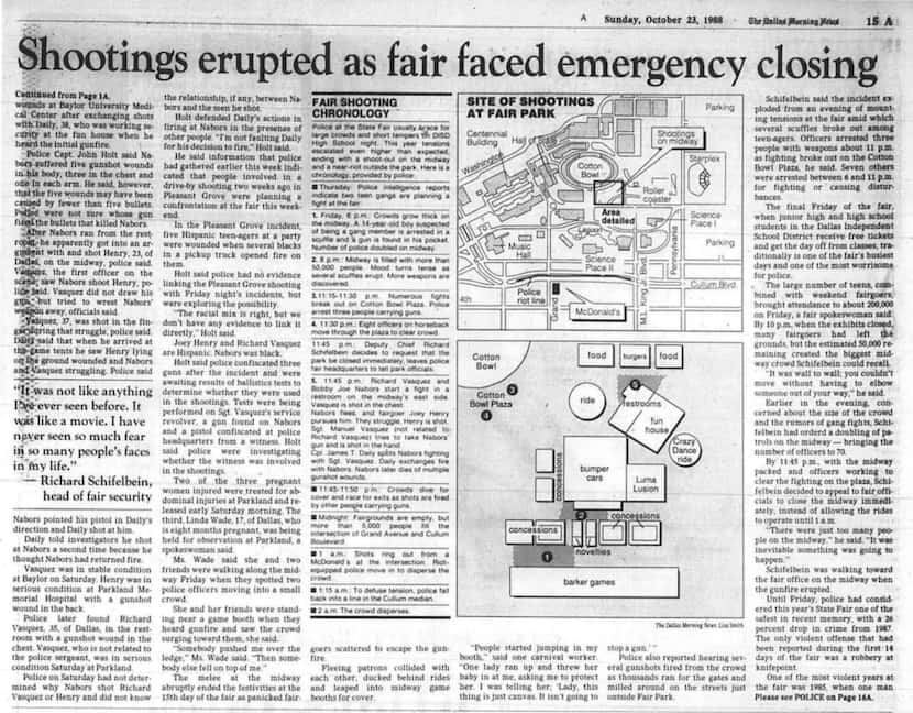 A clipping of the Oct. 23, 1988, edition of The Dallas Morning News containing a story on...