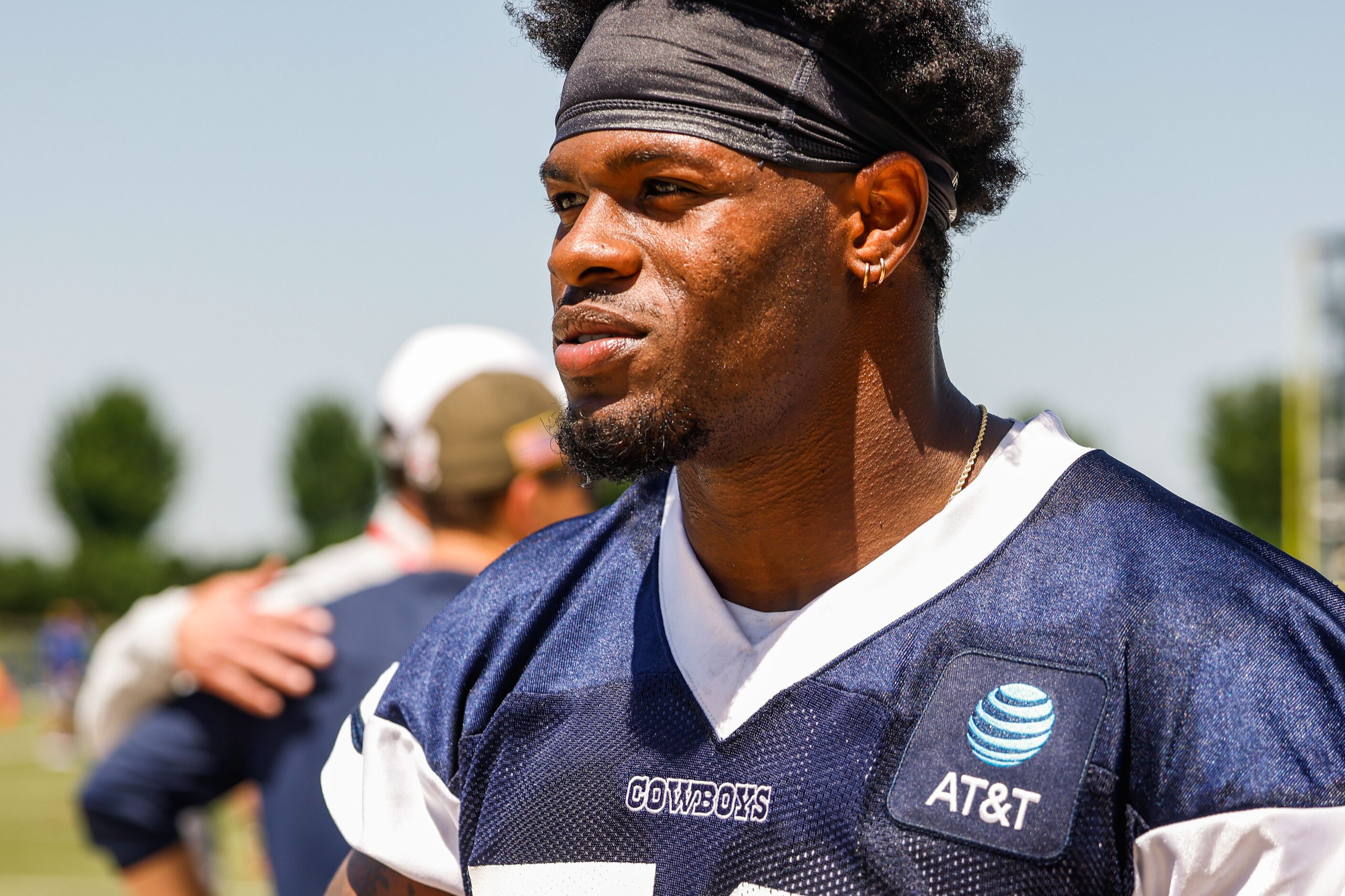 Dallas Cowboys linebacker (50) Devin Harper as he leaves the field after a Cowboys rookie...