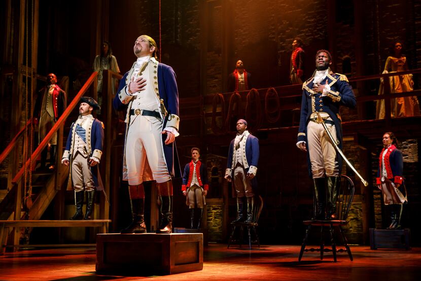 Joseph Morales, foreground, played Alexander Hamilton in the national touring production of...
