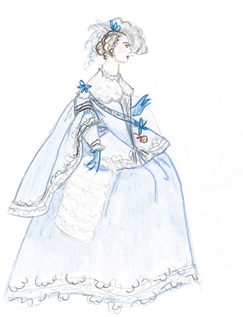 One of Austin Scarlett's sketches for the Fort Worth Opera production of "With Blood, With...
