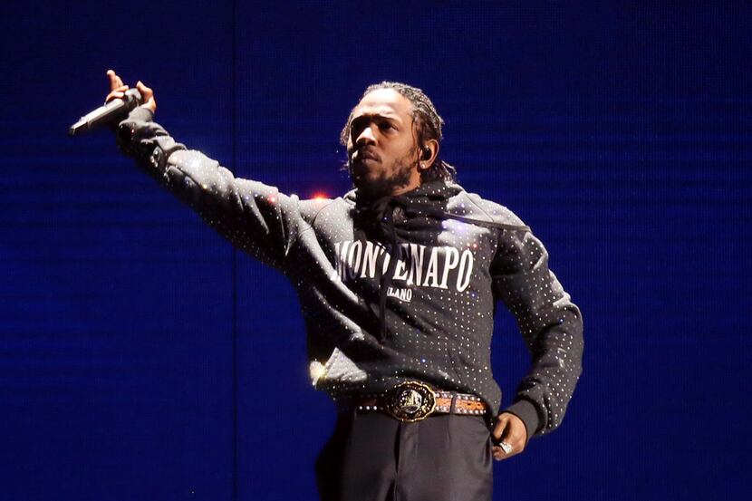 Kendrick Lamar, seen here performing at the Brit Awards 2018 in London, played a short, but...