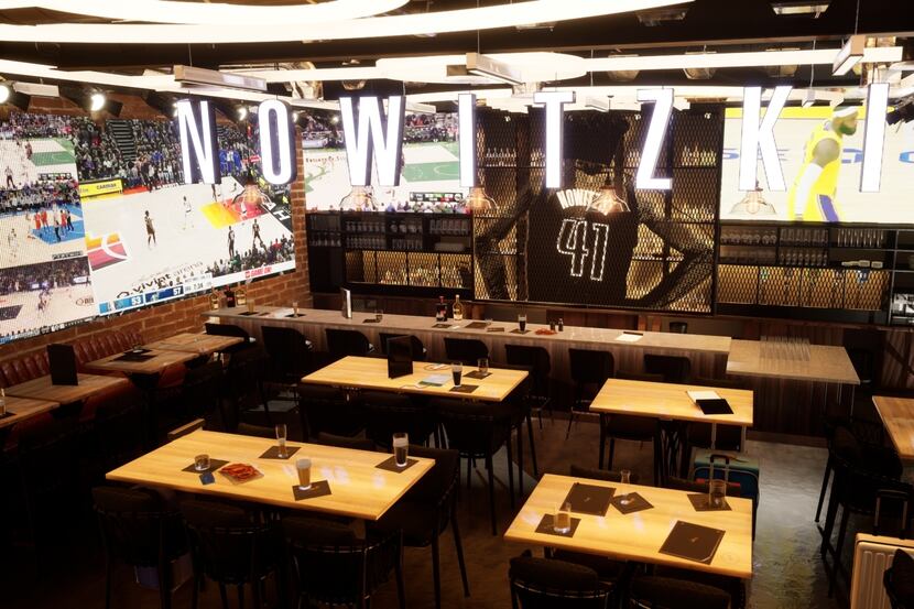 Renderings of the new Nowitzki restaurant themed after Dallas Mavericks legend Dirk...