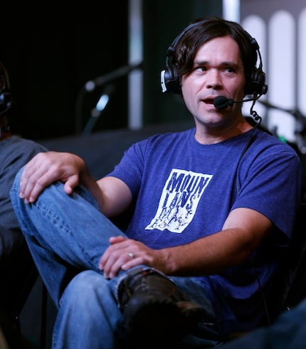 Corby Davidson speaks on air at The Ticket's Ticketstock 2016 event.