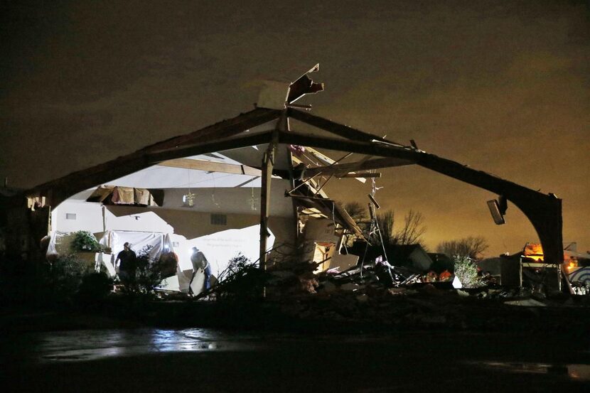 
Among buildings damaged in Saturday’s storms was the Ovilla Road Church of the Nazarene in...