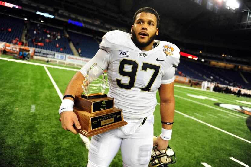 Aaron Donald, DT, Pittsburgh. Donald is the player that most mock drafts have the Cowboys...