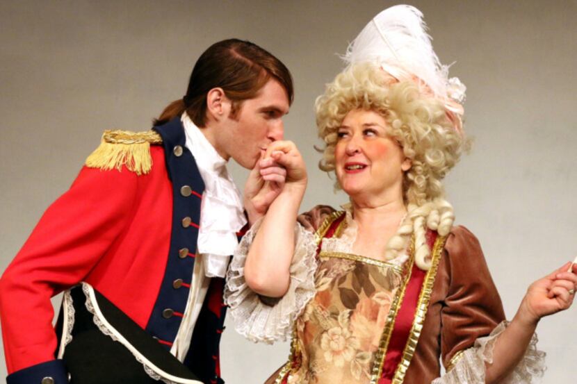 Garret Storms and Amber Devlin star in The Rivals at Stage West.