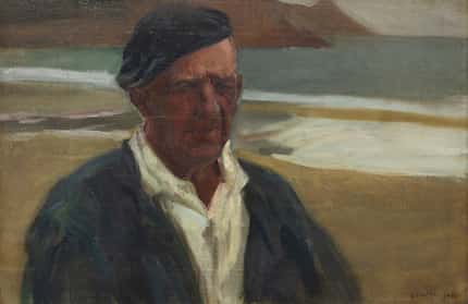 In the 1910 oil painting "Juan Ángel, Zarauz," Joaquín Sorolla portrays a friend of unknown...