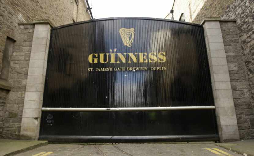 The St James's gate entrance at the Guinness storehouse in Dublin, Ireland,