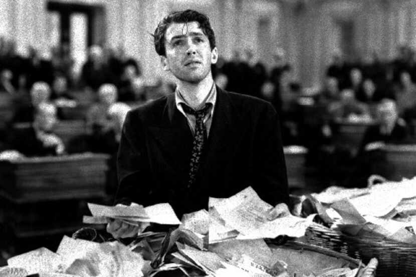 Jimmy Stewart is shown in a scene from the 1939 Frank Capra film "Mr. Smith Goes to...