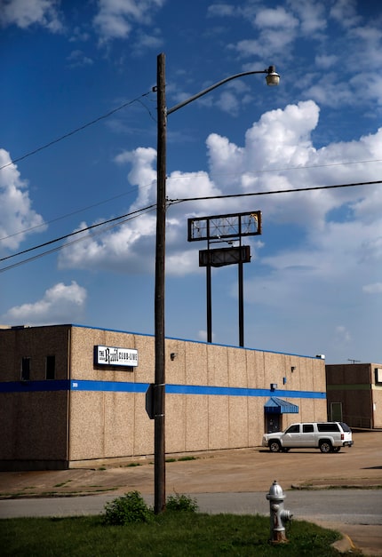 The exterior of the Rail Club Live, a bar and metal music venue in Fort Worth, is pictured...