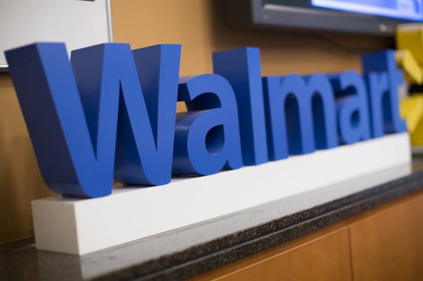 Wal-Mart says its sales were hurt by eight winter storms that resulted in some store closings. 