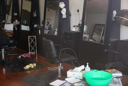 The interior of Hair World Salon on Thursday, May 12, 2022 in Dallas, Texas. Police are...
