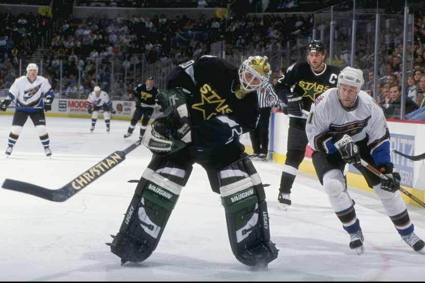17 Mar 1999:  Goallie Ed Belfour #20 of the Dallas Stars in action during the game against...