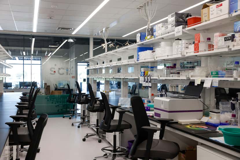 The main lab area at BioLabs co-working space in Dallas, Wednesday, July 6, 2022.