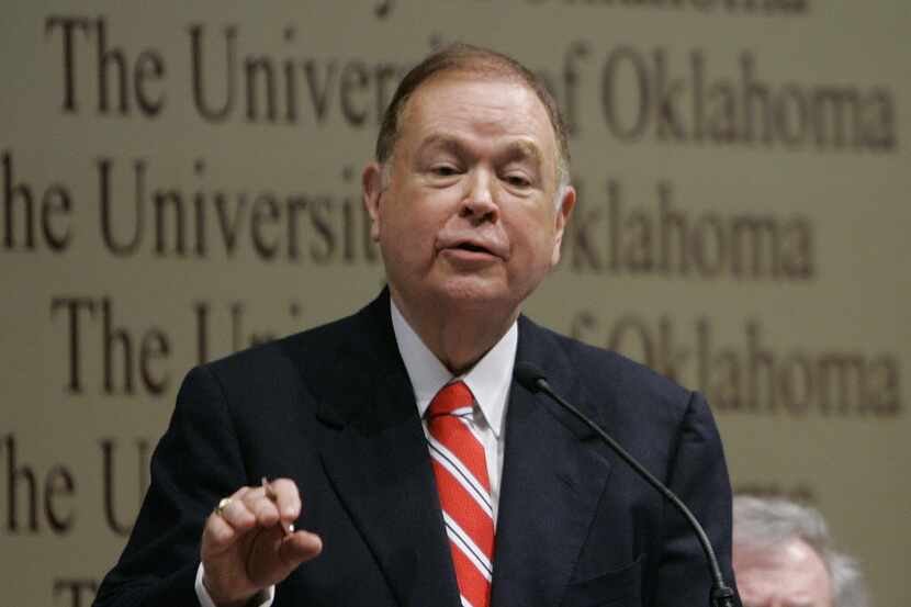 FILE - In this Jan. 7, 2008 photo, David Boren, president of the University of Oklahoma and...