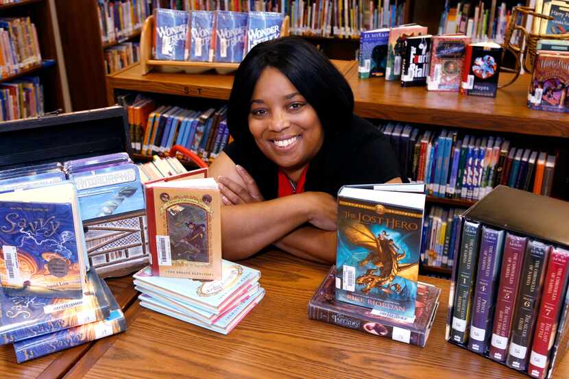 Librarian Renee Newry brings ceaseless energy to her job at Brandenburg Elementary in...