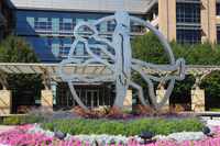 A sculpture of the company's logo is outside Medtronics' Operational Headquarters in...