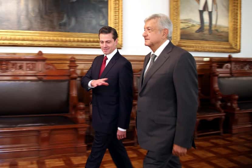 Enrique Peña Nieto recibió a Andrés Manuel López Obrador en el Palacio Nacional de la Ciudad...