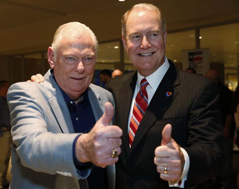 Herb Kelleher (left) and Gary Kelly -- Southwest Airlines chairman, president and CEO --...