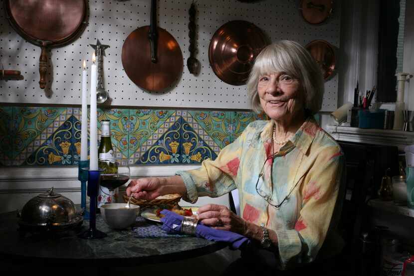 Judith Jones, the renowned editor, lunches at her apartment on Manhattan's Upper East Side...
