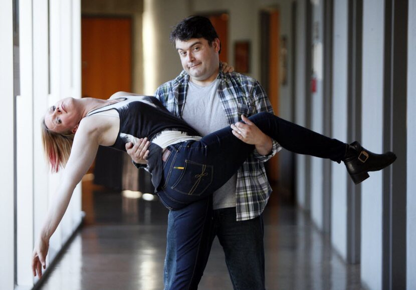 Actors Ashley Puckett Gonzales (as Dolly) and her husband, Brian Gonzales (as Francis...